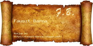 Fauszt Barna névjegykártya